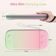 Nikcorp Etui etui za Nintendo Switch 2 STARTRCGAMES zaščitna torbica, ojačana lupina vodoodporen najlon, 4,3 cm, 12 rež za igre + prostor za igralne palice, dvojna zadrga, trak za prenašanje, pisane barve