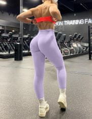 Nikcorp Ženske športne pajkice Push-Up brezšivne 3D scrunch, visok pas 10 cm, neprosojne hitrosušeče, joga pilates fitnes tek, vijolične, L