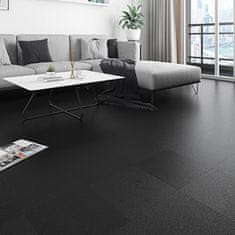 Nikcorp Samolepilne vinilne ploščice Livelynine PVC 30x30 cm 16 kosov 1,44 m² črne, talne, odporne na obrabo, pralne, protizdrsne, za kuhinjo kopalnico predsobo