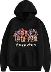 Nikcorp Unisex hoodie Anjinguang pulover s kapuco 3D anime potisk in kenguru žep, črna, visokokakovosten poliester za celo leto (pomlad poletje jesen zima), mehka zračna tkanina