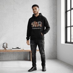 Nikcorp Unisex hoodie Anjinguang pulover s kapuco 3D anime potisk in kenguru žep, črna, visokokakovosten poliester za celo leto (pomlad poletje jesen zima), mehka zračna tkanina
