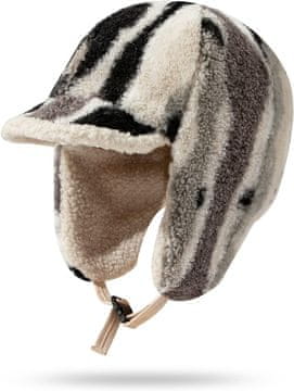 Nikcorp Zimska kapa ushanka traper, odj. pokrov za lice, vjetrootporna podloga, nastavljiv obseg 56–60 cm, črna