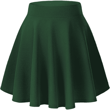 Nikcorp Ženska mini sukně XXL zelena A kroj rozširená visok pas Pull-On elastický pás 95% poliester 5% spandex za svakodnevno nošenje ured škola večer spojivá