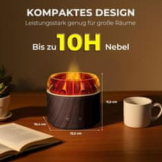 Nikcorp Ultrazvočni dišnik za vonj vlažilnik zraka 2v1 160 ml imitacija lesa svetli les bež LED dotikna plošča do 20 m² 18 x 12 cm, brez aromaterapije