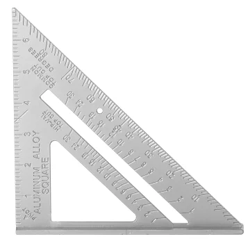Hardys Kombinirani kotnik Hardys 7" aluminij metrični merilnik kotov 45° 90° trikotni kotnik poševni kotnik za tesarstvo krovstvo in inženirske meritve 17,8 cm