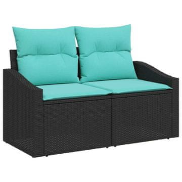 Vidaxl Vrtni kavč Siva 123 x 62 x 69 cm poli ratan