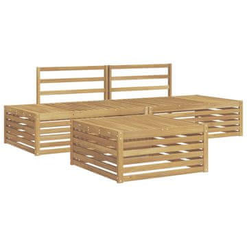 Vidaxl Zunanja garnitura za sedenje 4 Kos