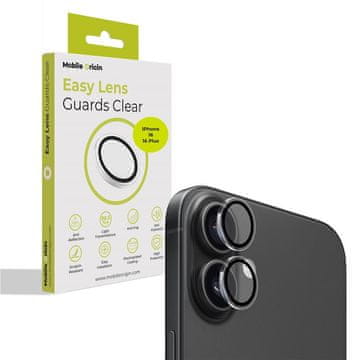 Mobile-origin Easy Lens Guards zaščitno steklo kamere za iPhone 16/16 Plus (FRL-LSG-i16-CLR)