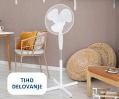 Platinet PSF1616 ventilator, 16" (41cm), 40 W, samostoječ, bel