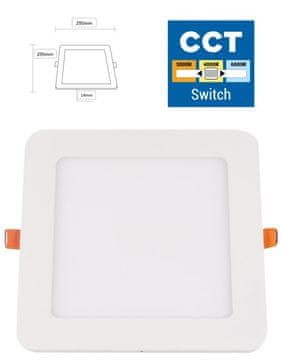 Optonica LED vgradni slim panel 24W 1680lm kvadraten 3CCT + napajalnik