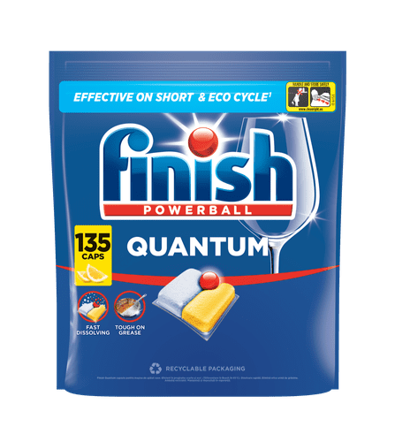 Kapsule za strojno pomivanje posode Finish Quantum Lemon