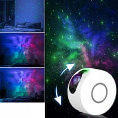 Aurora Projektor zvezd, laserski projektor, nočna svetilka, Aurora 3D, daljinski upravljalnik + baterije
