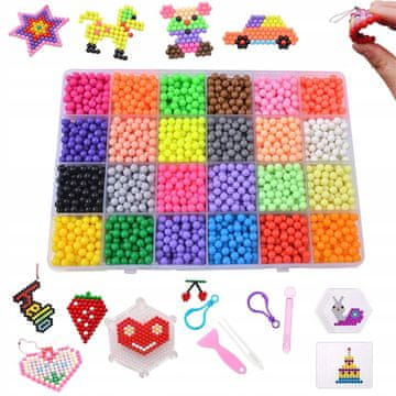 BOS Začetni komplet vodnih perlic Aquabeads, 3600 kosov, predloge in orodja