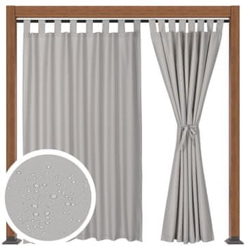 shumee VODOTESNA VRTNA ZAVESA ZA TERASO 155x210 svetlo siva