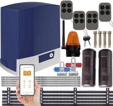 shumee POGONSKI KOMPLET ZA DRSNA VRATA 1000 kg WiFi 4x DALJINSKI UPRAVLJALNIK 5x SVETILKA