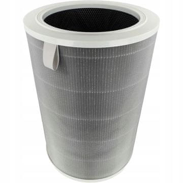 Rosfix Szary filtr Xiaomi M8R-FLH HEPA 360° CHIP - cylindryczny do Air Purifier 3H 3C Pro MAX | EPA E11 | Antybakteryjny | Węgiel kokosowy | RFID | Zamiennik