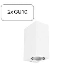 master LED Stenska svetilka 2xGU10 za LED IP44 LIDA DUO bela