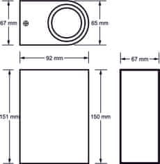 master LED Stenska svetilka 2xGU10 za LED IP44 LIDA DUO bela