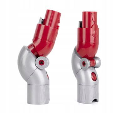 shumee Adapter kątowy do odkurzacza Dyson V7 V8 V10 V11 V15 | Regulacja 90° | Do sprzątania pod meblami | Zamiennik OEM | Czerwono-srebrny