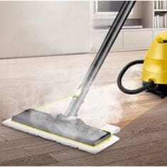 Rosfix Zestaw ściereczek do parownicy Karcher SC | 3x pad podłogowy + 3x nakładka ręczna | Zamiennik | System EasyFix | Mikrofibra