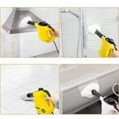 Rosfix Zestaw ściereczek do parownicy Karcher SC | 3x pad podłogowy + 3x nakładka ręczna | Zamiennik | System EasyFix | Mikrofibra
