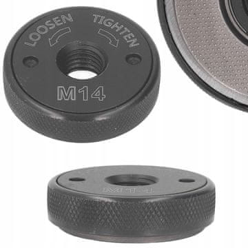 Rosfix SDS-Click LockNut M14 - Nakrętka szybkozaciskowa do szlifierki kątowej | 115-230 mm | Gwint M14 | Beznarzędziowy montaż | Grubość 13 mm