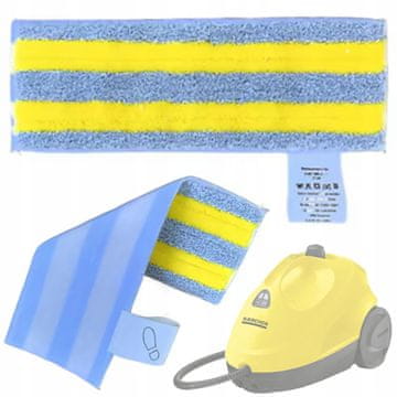 Rosfix Ściereczka żółta z mikrofibry do parownic Karcher EasyFix | Zamiennik 2.863-259.0 | Mocowanie na rzep | Do płytek, podłóg, paneli |