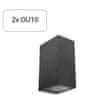 master LED Stenska svetilka 2xGU10 za LED IP44 LIDA DUO antracit siva