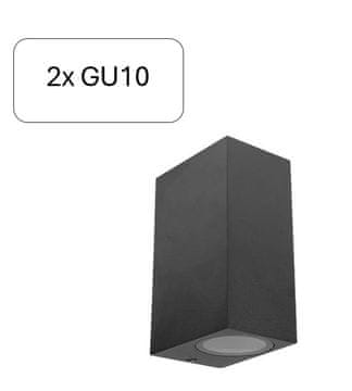 master LED Stenska svetilka 2xGU10 za LED IP44 LIDA DUO črna