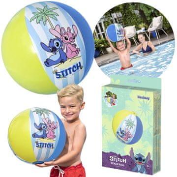 Disney DISNEY Stitch Napihljiva plažna žoga za otroke, velika žoga za bazen 51cm