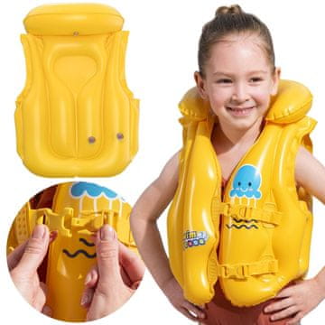 Bestway Napihljiva plavalna jopica za otroke, plavalni pas za učenje plavanja 3-6 let 51x46cm