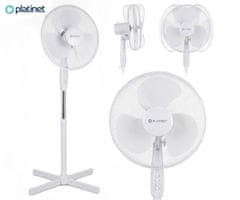 Platinet PSF1616 ventilator, 16" (41cm), 40 W, samostoječ, bel