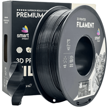 Smart Print PETG Črna Filament 1.75 mm - Smart Print Vlažnost-Odporni PETG (1kg Kolut)