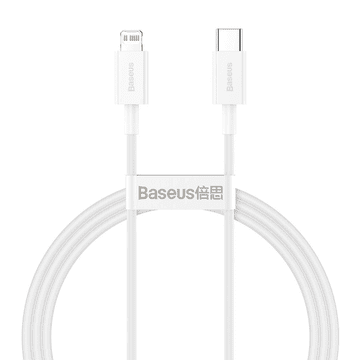 BASEUS Podatkovni kabel CATLYS-A02 Superior Quick Charge Type C - Lightning 20W 1m - bel