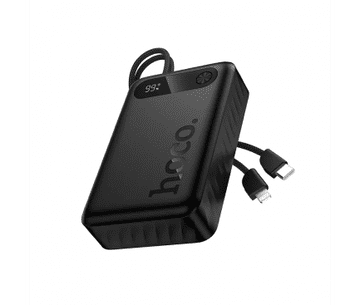 Hoco J171A Powerbank 20.000 mAh 22,5W z USB-C in Lightning kablom – črn
