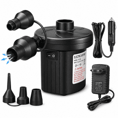 HOME & MARKER® Električna zračna tlačilka za napihljive postelje in bazene, 12V avto adapter | ELECTRICPUMP