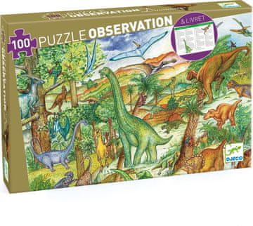 Djeco Puzzle Dinozavri 100 kosov