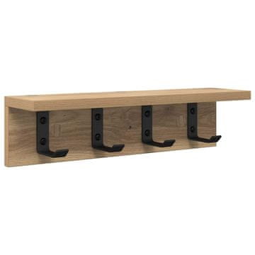 Vidaxl Nadwyčajna obešalnik za plašče Umetni hrast 40 x 10,5 x 10,5 cm