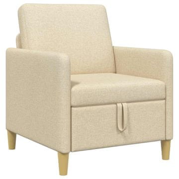 Vidaxl Sofa s shrambo Krem 72 x 78 x 87 cm Poliester