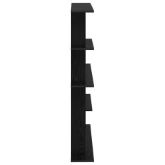 Vidaxl Stenska polica Črni hrast 102 x 20 x 130 cm