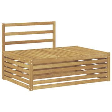 Vidaxl Zunanji konec kavča Bela 115 x 83 x 73 cm Masiven les akacije