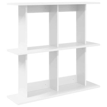 Vidaxl Stenska polica Montaža za steno Bela 100 x 20 x 75 cm