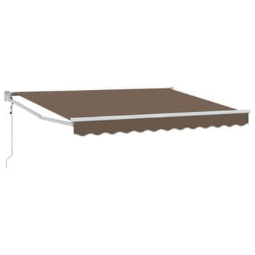 Vidaxl Senčnik Taupe 3,5 x 2,5 m Poliester in kovina