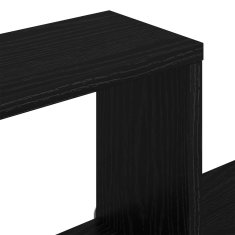 Vidaxl Stenska polica Črni hrast 120 x 20 x 136 cm Inženirski les