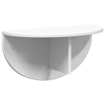 Vidaxl Stenska polica Bela 48 x 24 x 24 cm