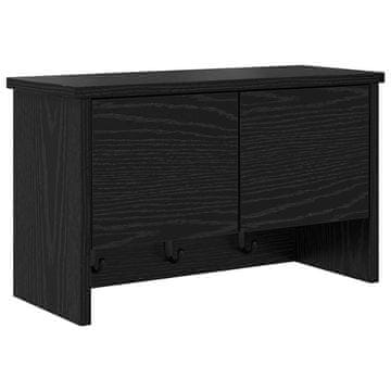 Vidaxl Nadwyčajna obešalnik za plašče Črna Orehovina 50 x 20 x 30 cm