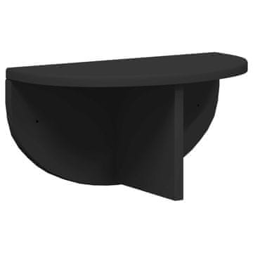Vidaxl Stenska polica Črna 38 x 19 x 19 cm Konstruiran les