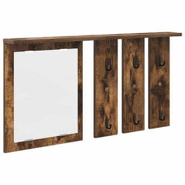 Vidaxl Nadwyčajna obešalnik za plašče Dimljeni hrast 85 x 10 x 45 cm