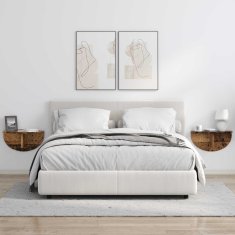 Vidaxl Stenska polica 2 kos Star les 48 x 24 x 24 cm Inženirski les