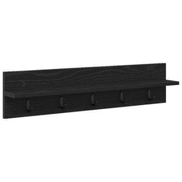 Vidaxl Nadwyčajna obešalnik za plašče Črna Orehovina 80 x 10,5 x 18 cm